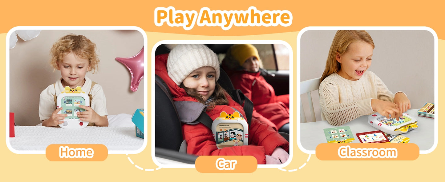 Interactive Screen-Free Learning Tablet w/Talking Flash Cards