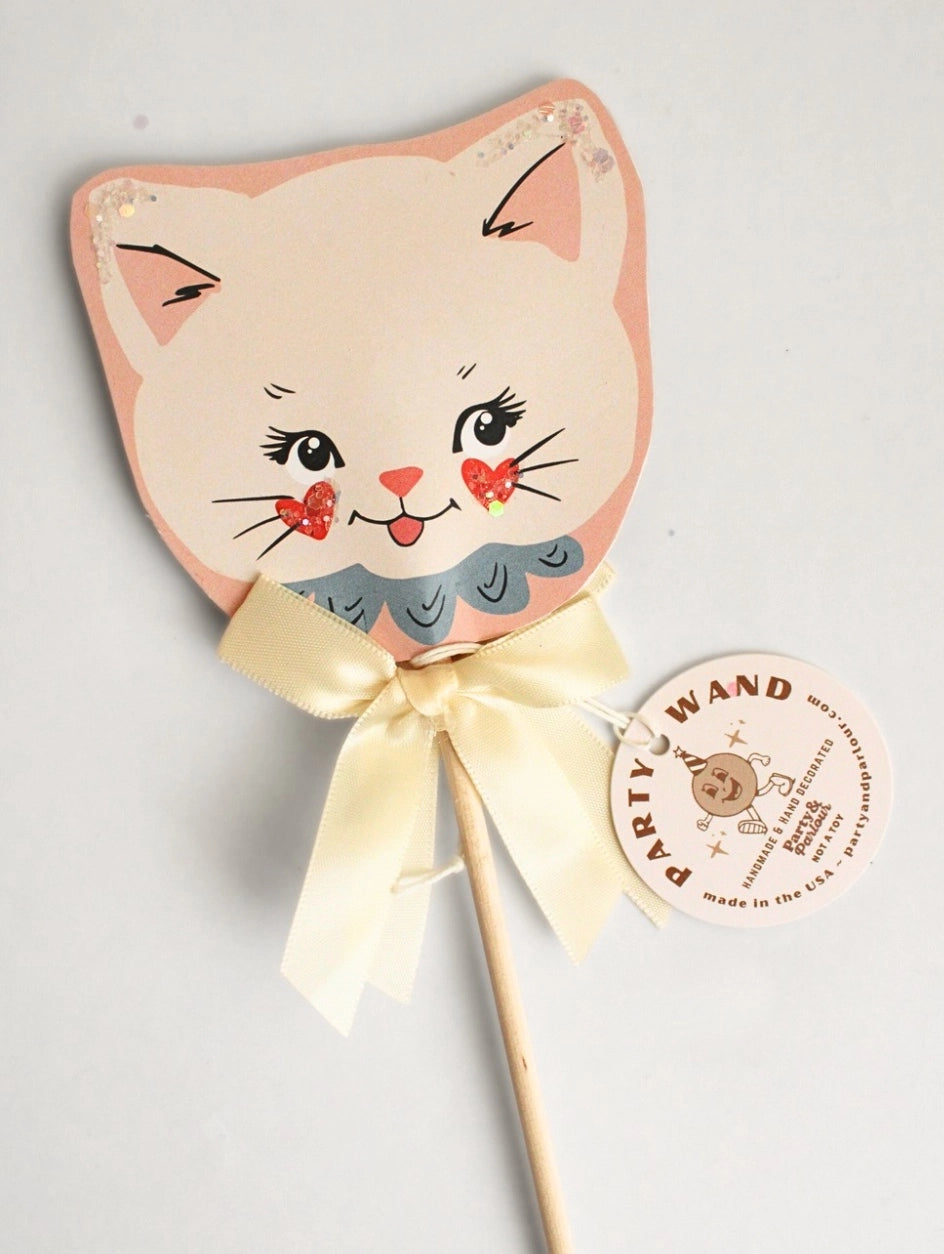 Clementine Kitty Cat Handmade Glitter Party Wand