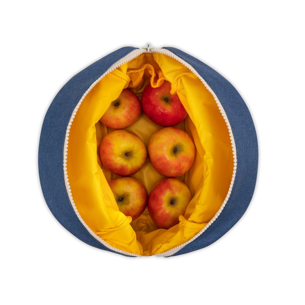Zipper Lunch Bag in Two-tone Citrus Sky