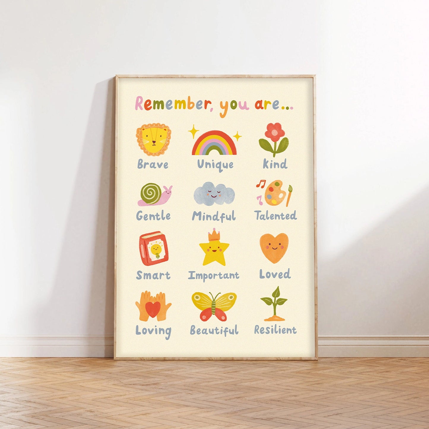 Remember, You Are Print - Modern Educational Kid's Wall Art