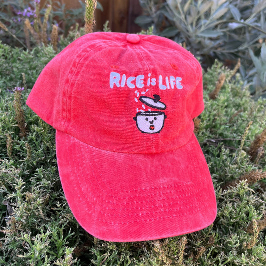 Rice Is Life Embroidered Baseball Hat