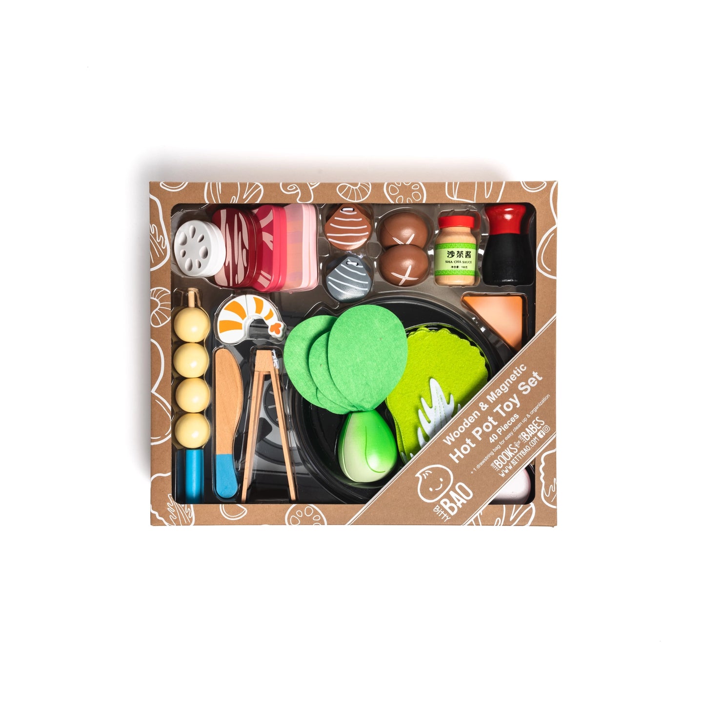 Wooden & Magnetic Hot Pot Toy Set by Bitty Bao