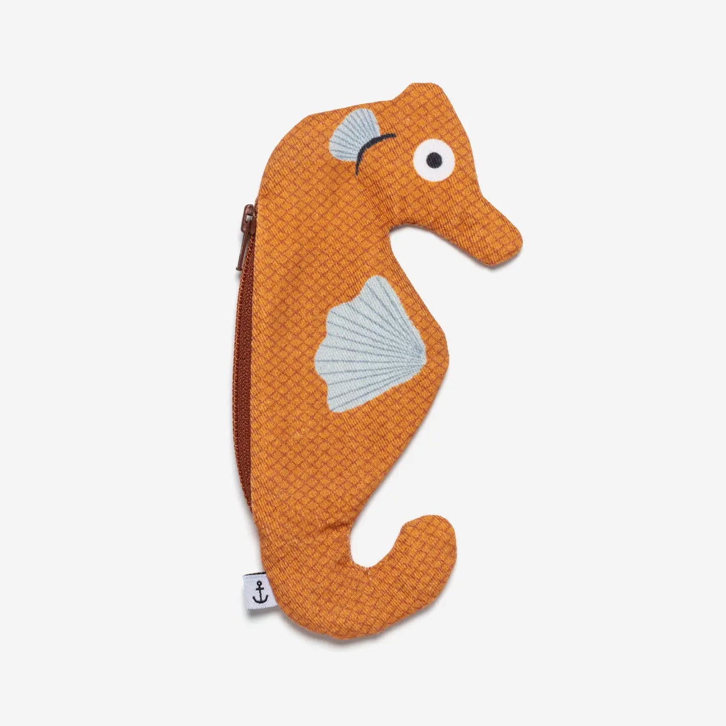 Orange Seahorse Keychain Purse by Don Fisher