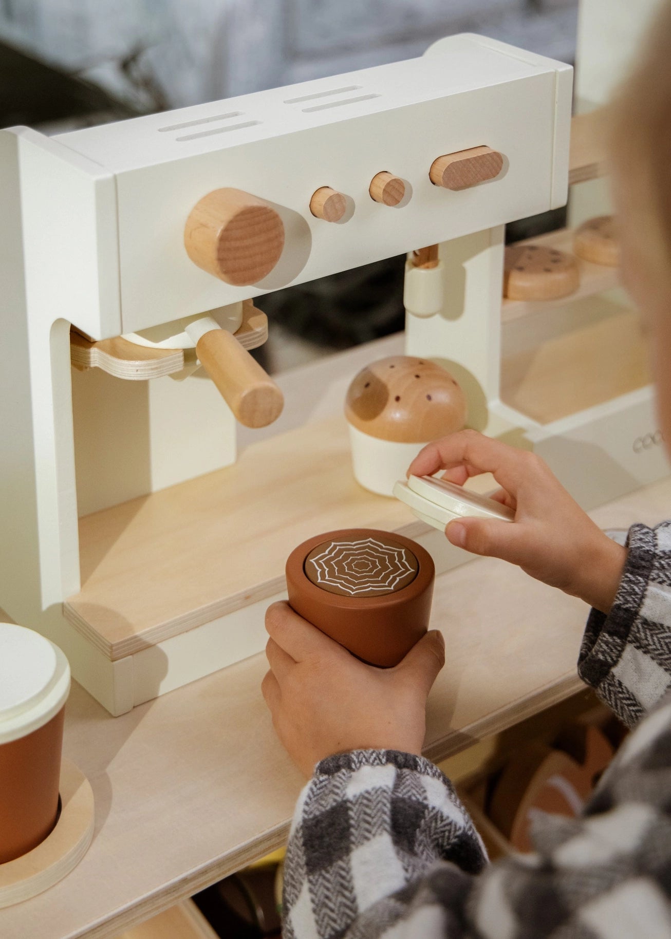 Wooden Coffee Shop Playset