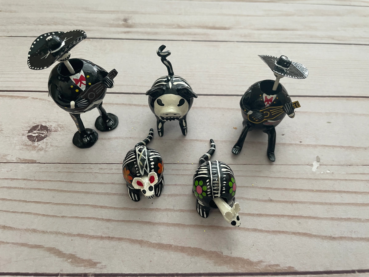 Day of the Dead Mini Wooden Bobble Heads