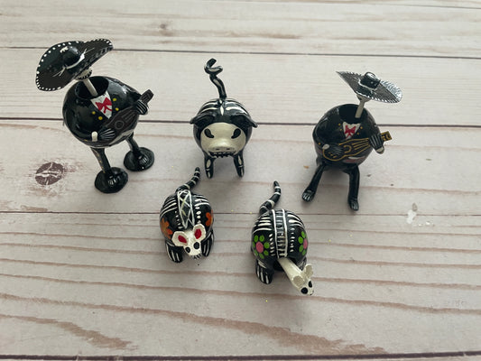 Day of the Dead Mini Wooden Bobble Heads