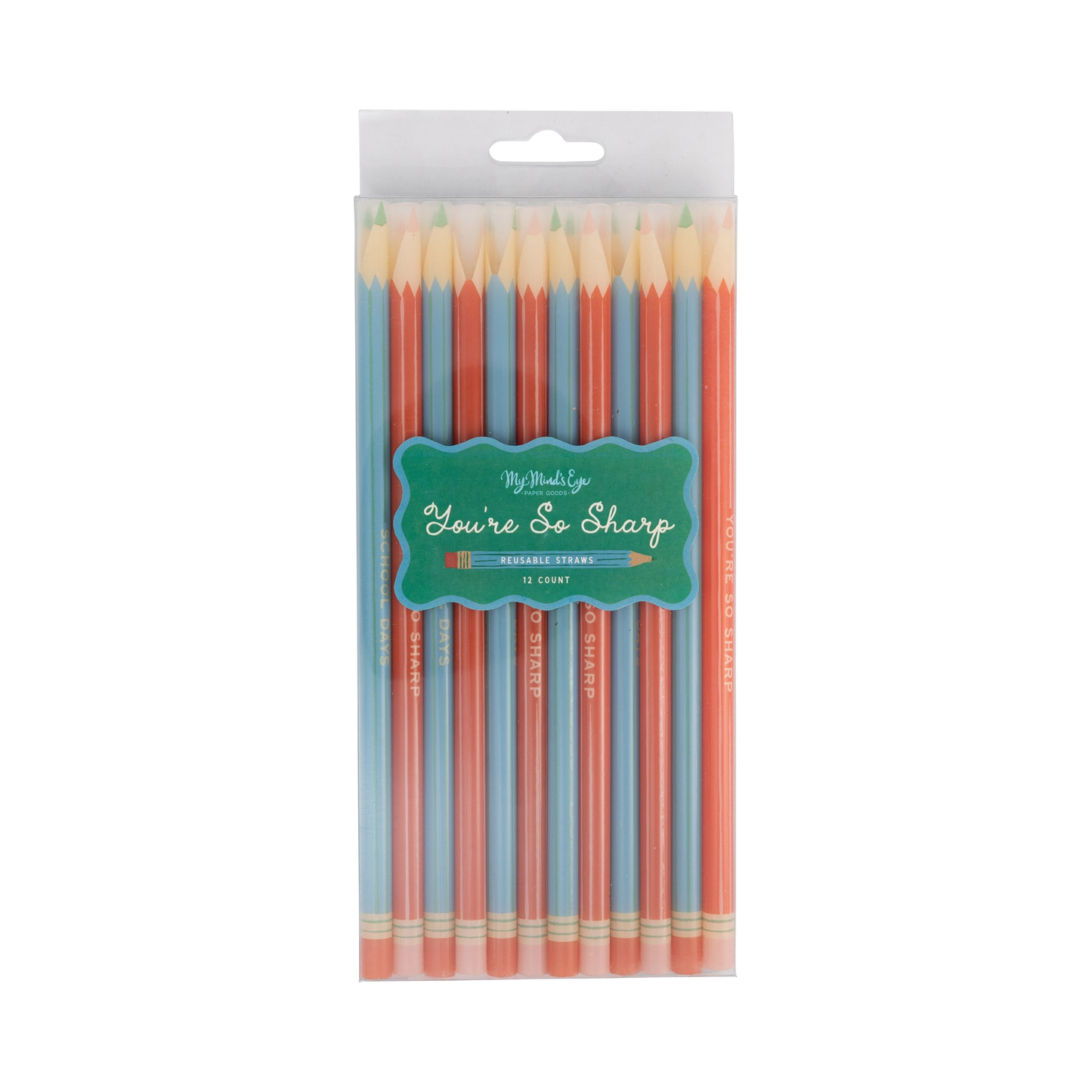 Colored Pencil Reusable Straws