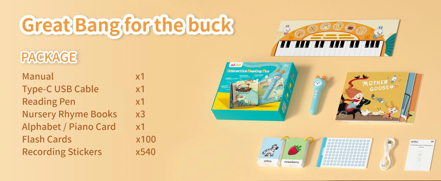 Touch & Talk Pen for Early Learning Fun w/ Music & Books