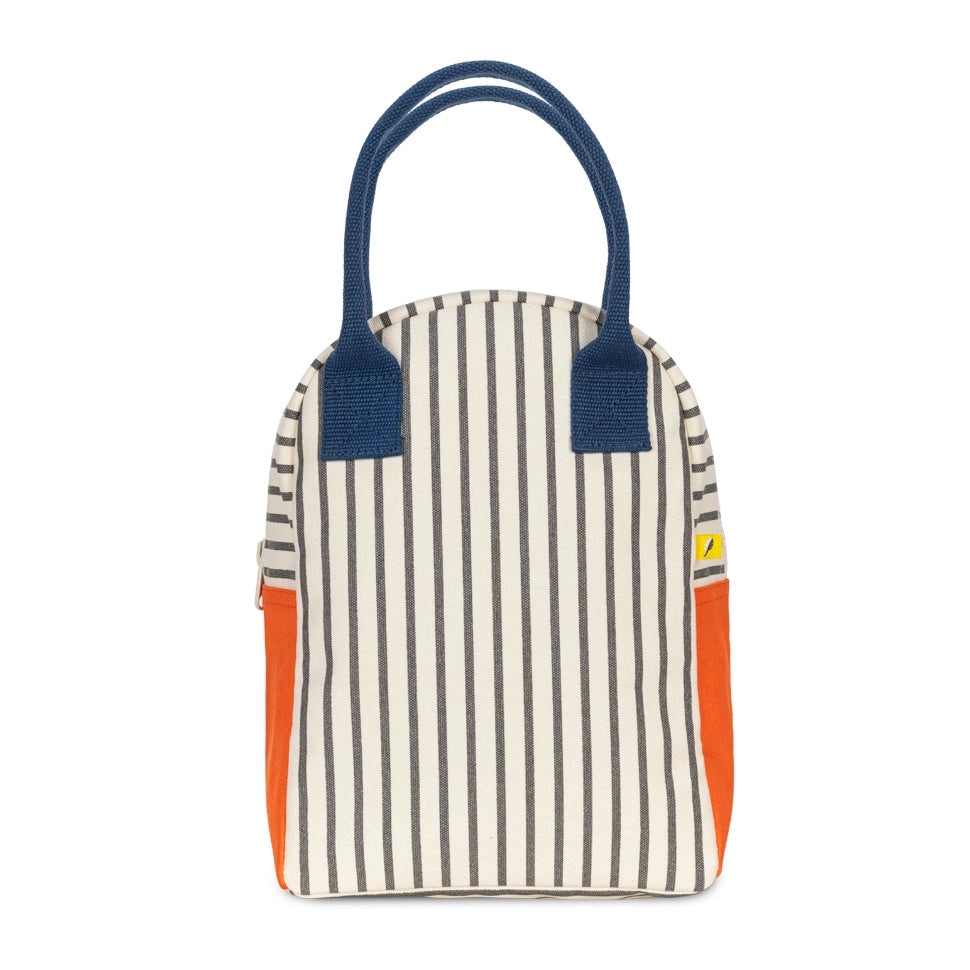 Zipper Lunch Bag in Nautical Pencil Stripe