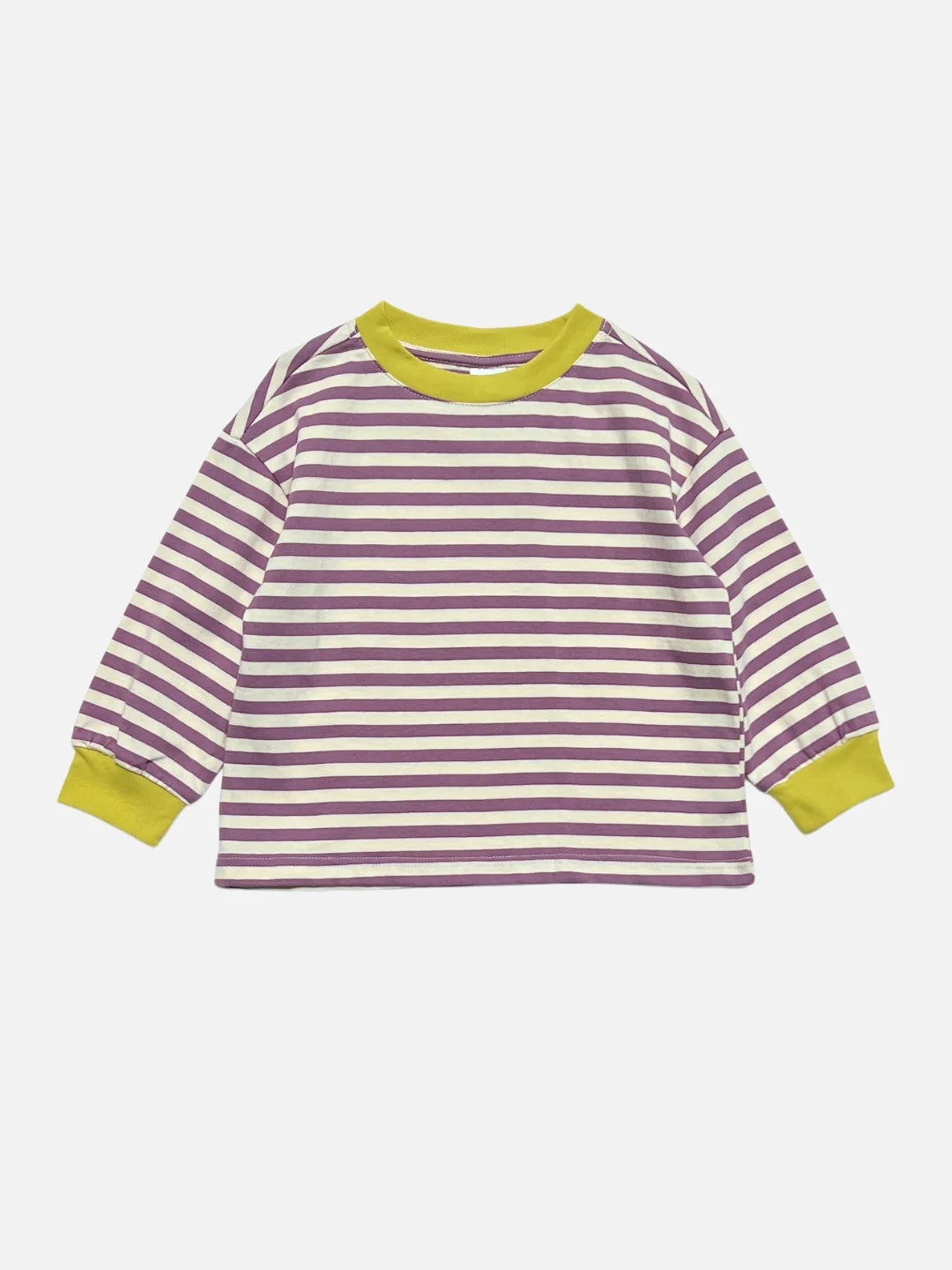 Striped Longsleeve in Purple & Ecru