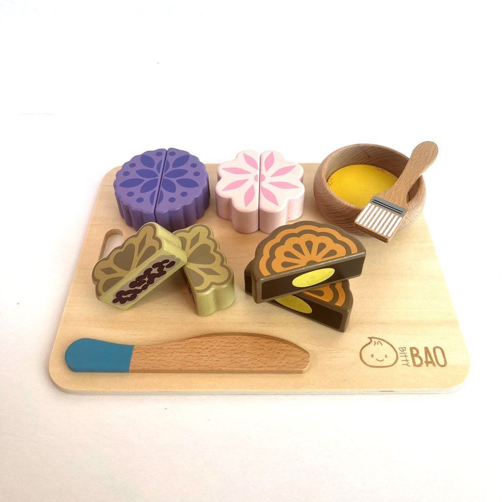 Wooden Moon Cake Toy Set by Bitty Bao