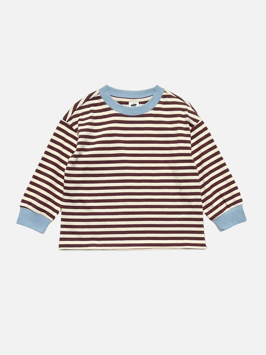 Stripe Longsleeve in Brown & Ecru