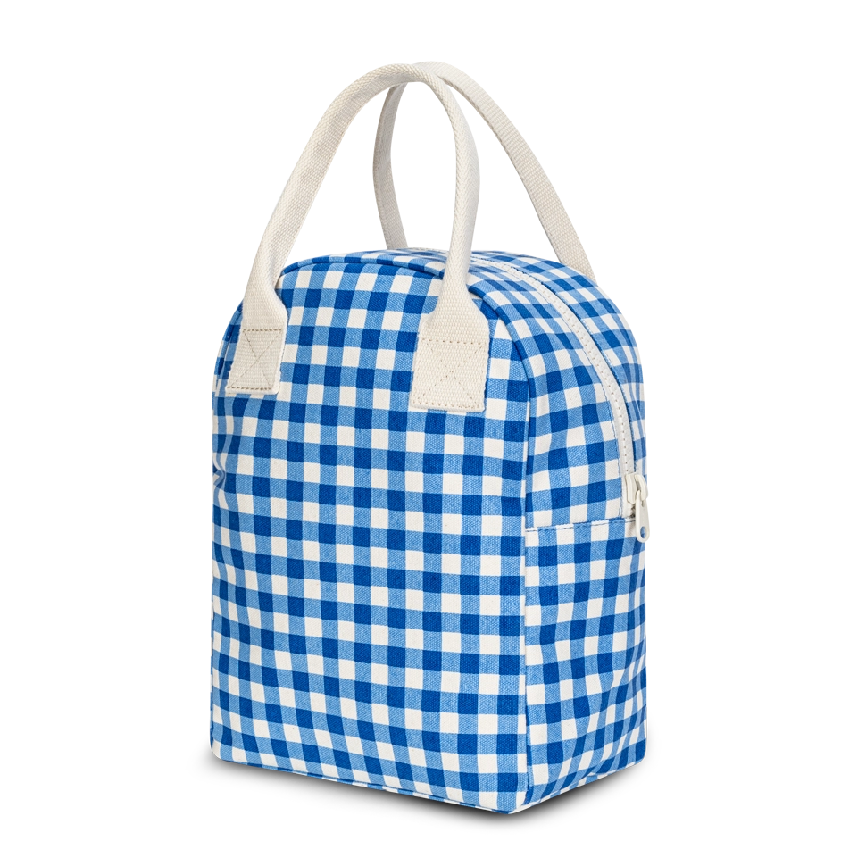 Zipper Lunch Bag "Blue Gingham" by Fluf