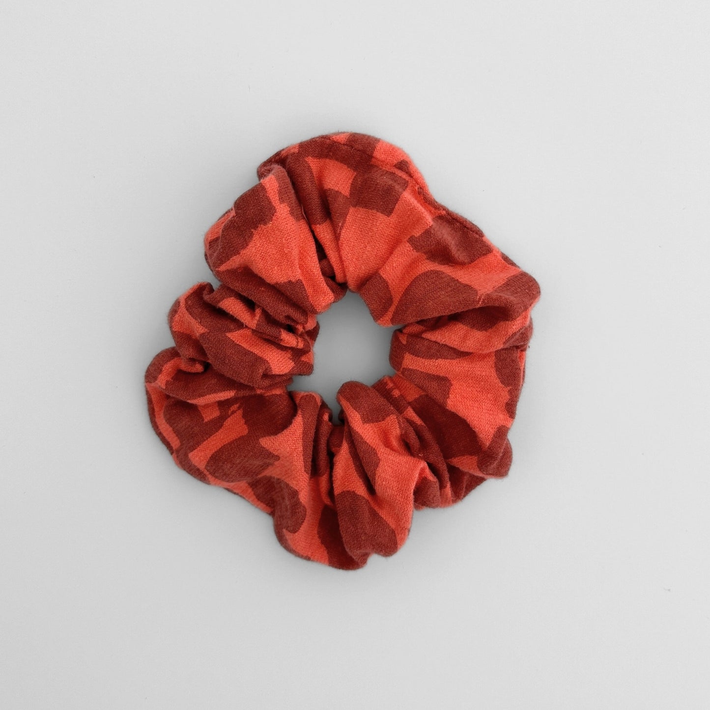 Zero Waste Scrunchie in Hot Coral