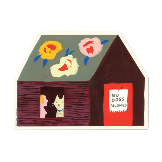 No Dogs Allowed Sticker