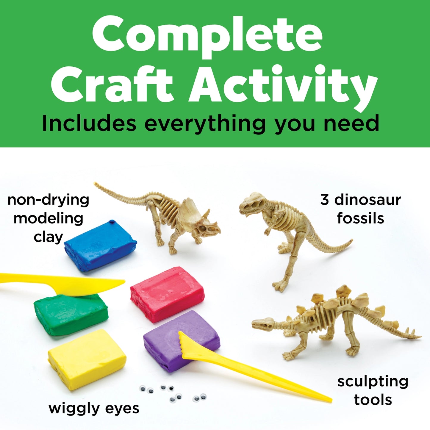 Create with Clay Dinosaurs: DIY Craft Kit