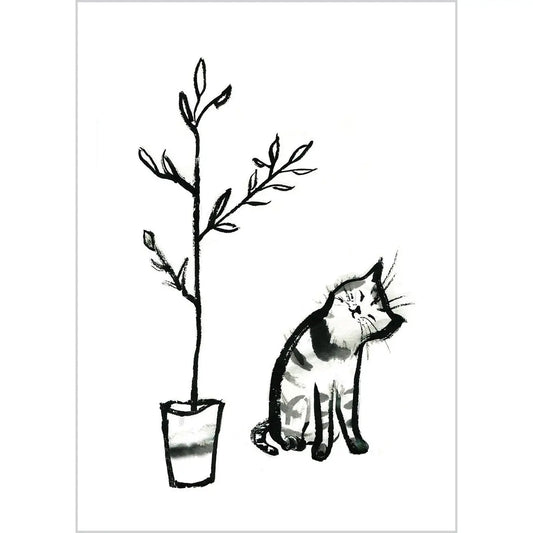 Cat Card: Plant
