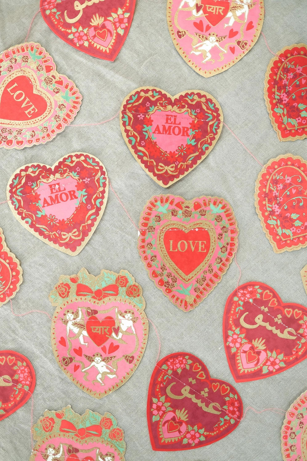 Valentines Sewn Garland by East End Press