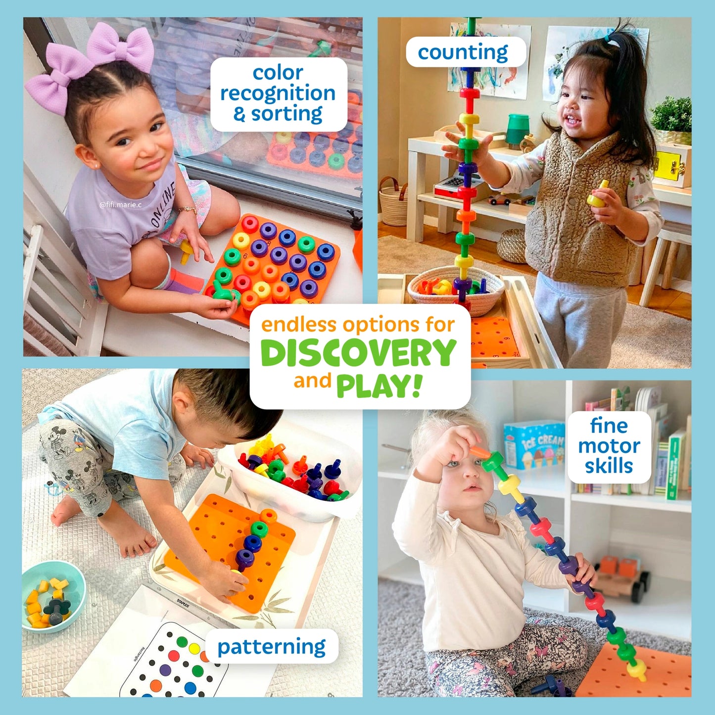 Stacking Peg Board Set