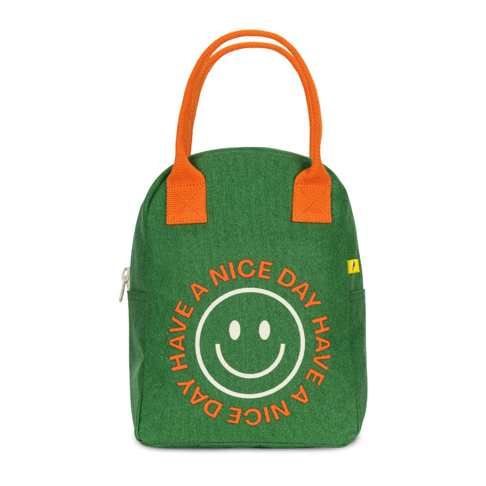 Zipper Lunch Bag in Have a Nice Day