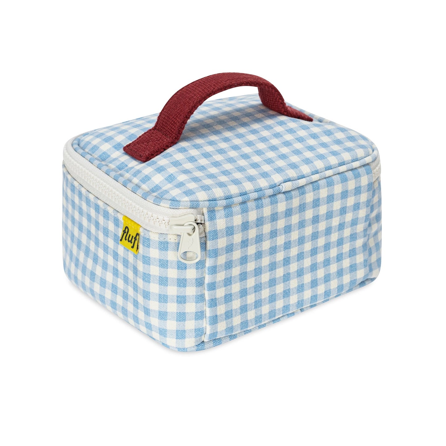 Mini Zip Cube in Gingham Sky