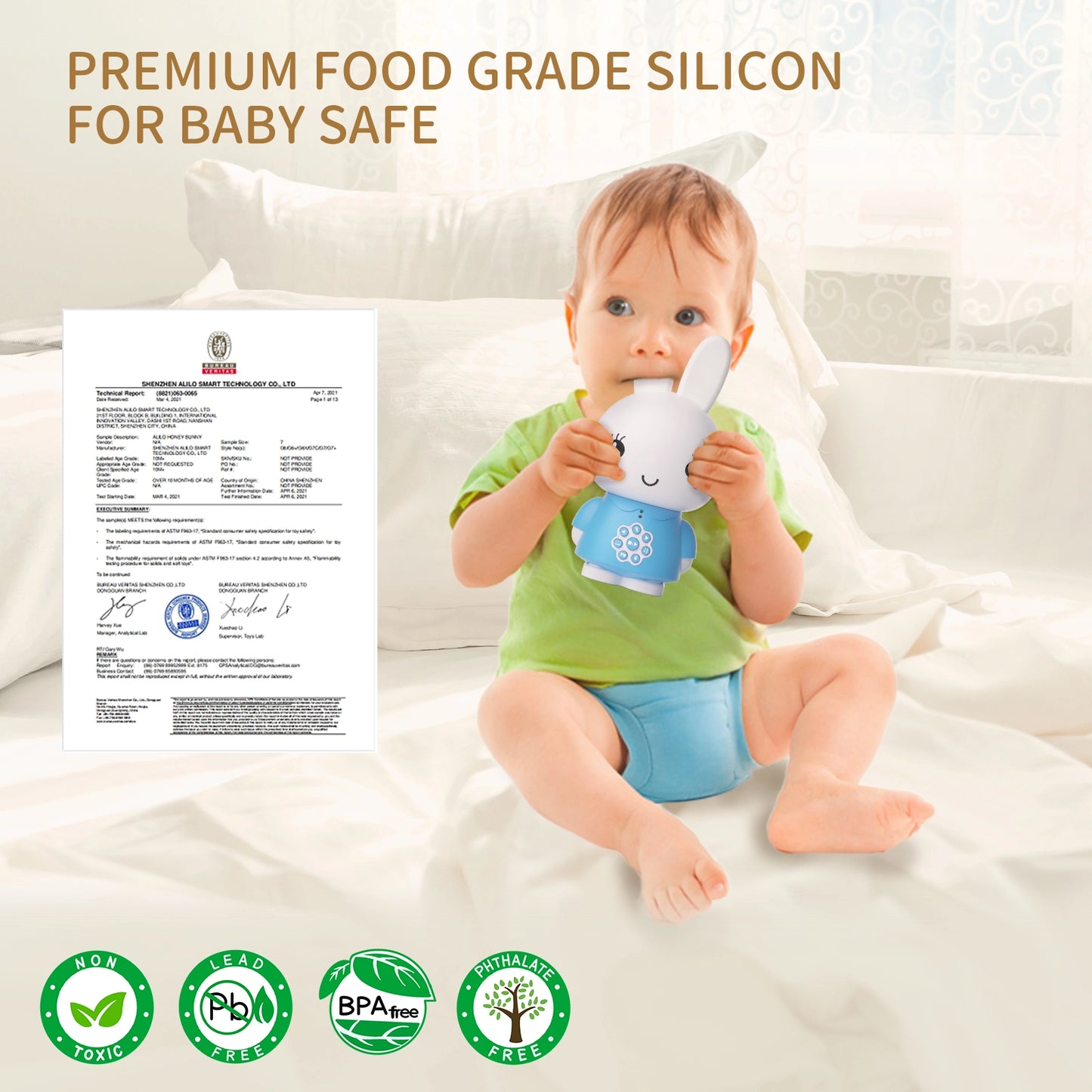 Honey Bunny Night Light Toy: Stories & Music