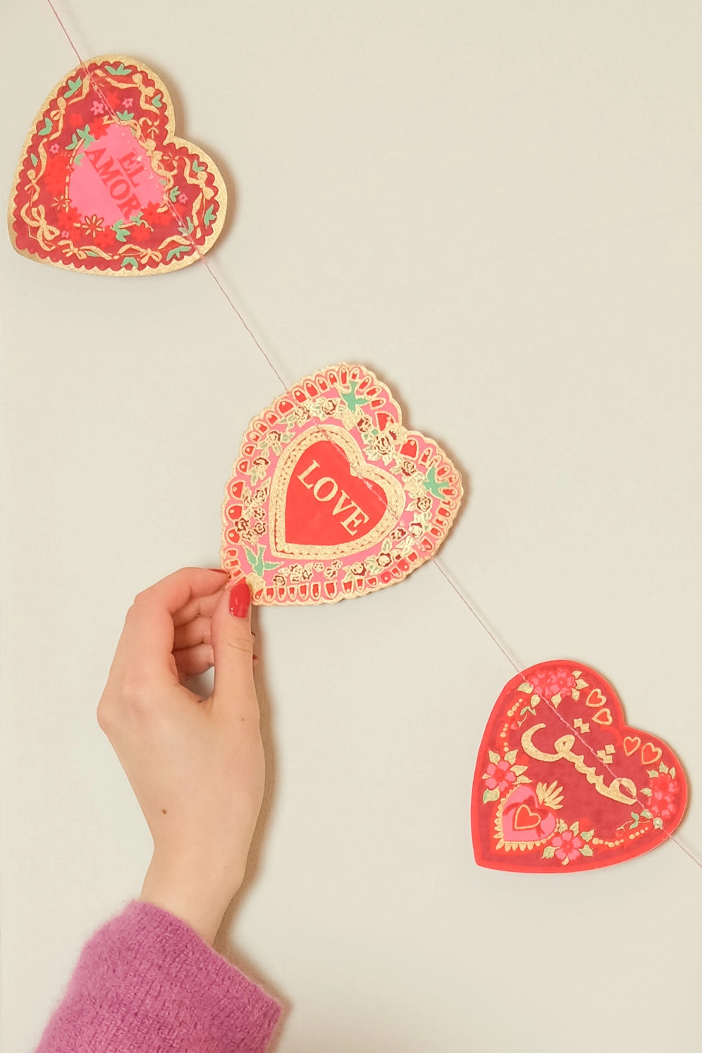 Valentines Sewn Garland by East End Press