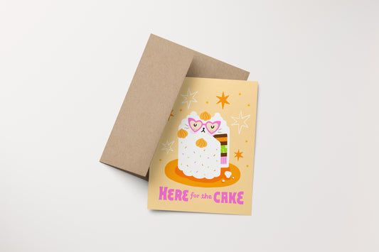 Here for the Cake Card