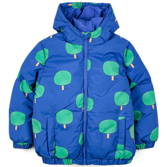 Green Trees All Over Blue Anorak by Bobo Choses