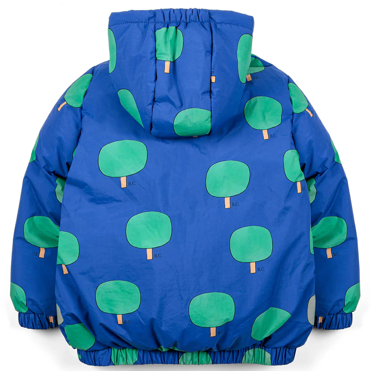 Green Trees All Over Blue Anorak by Bobo Choses