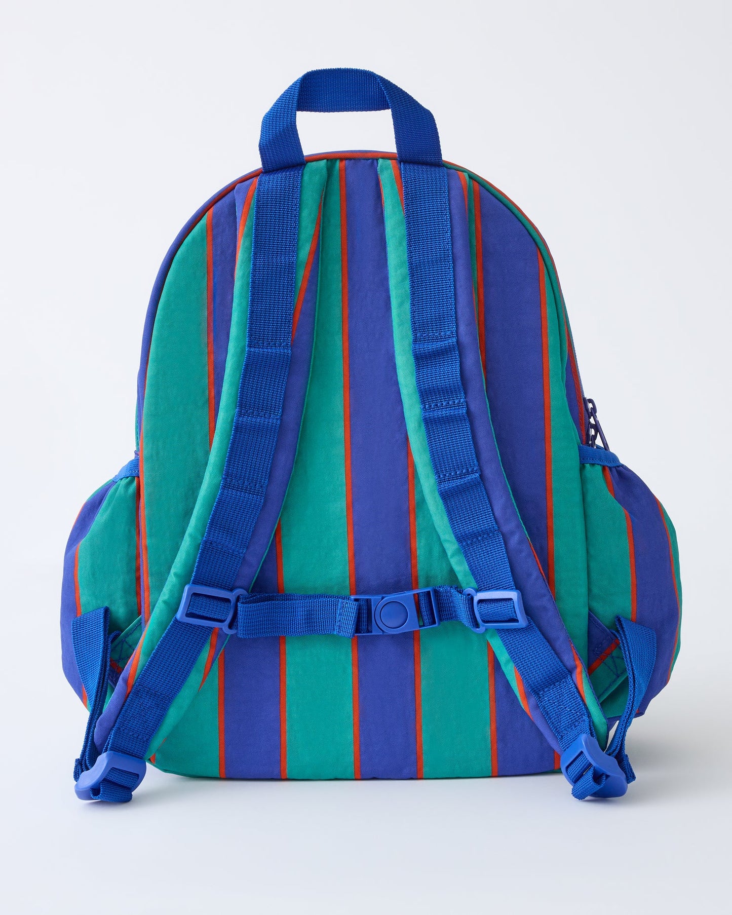 Cool Kid Backpack in Navy & Green Stripe