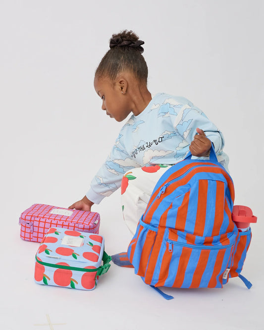 Cook Kid Backpack in Blue & Rust Stripe