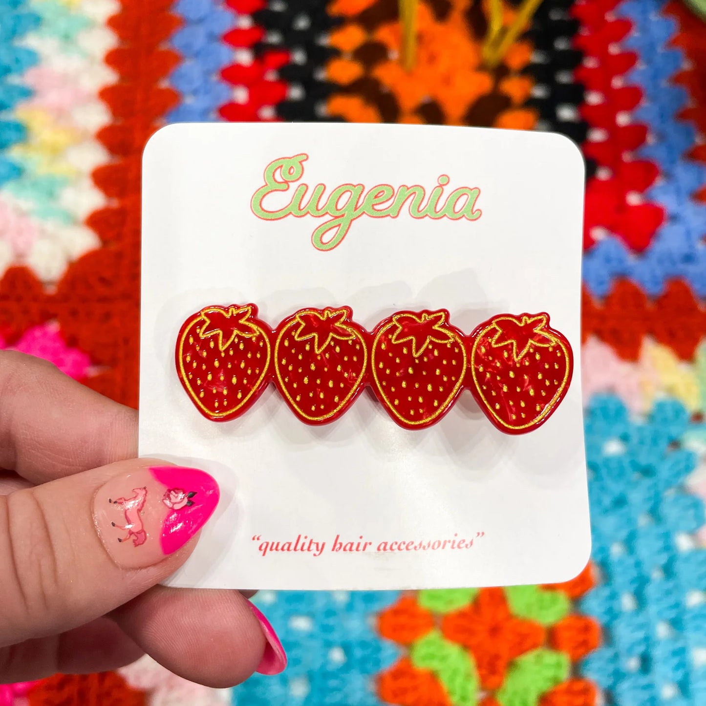 Strawberry Hair Clip by Eugenia