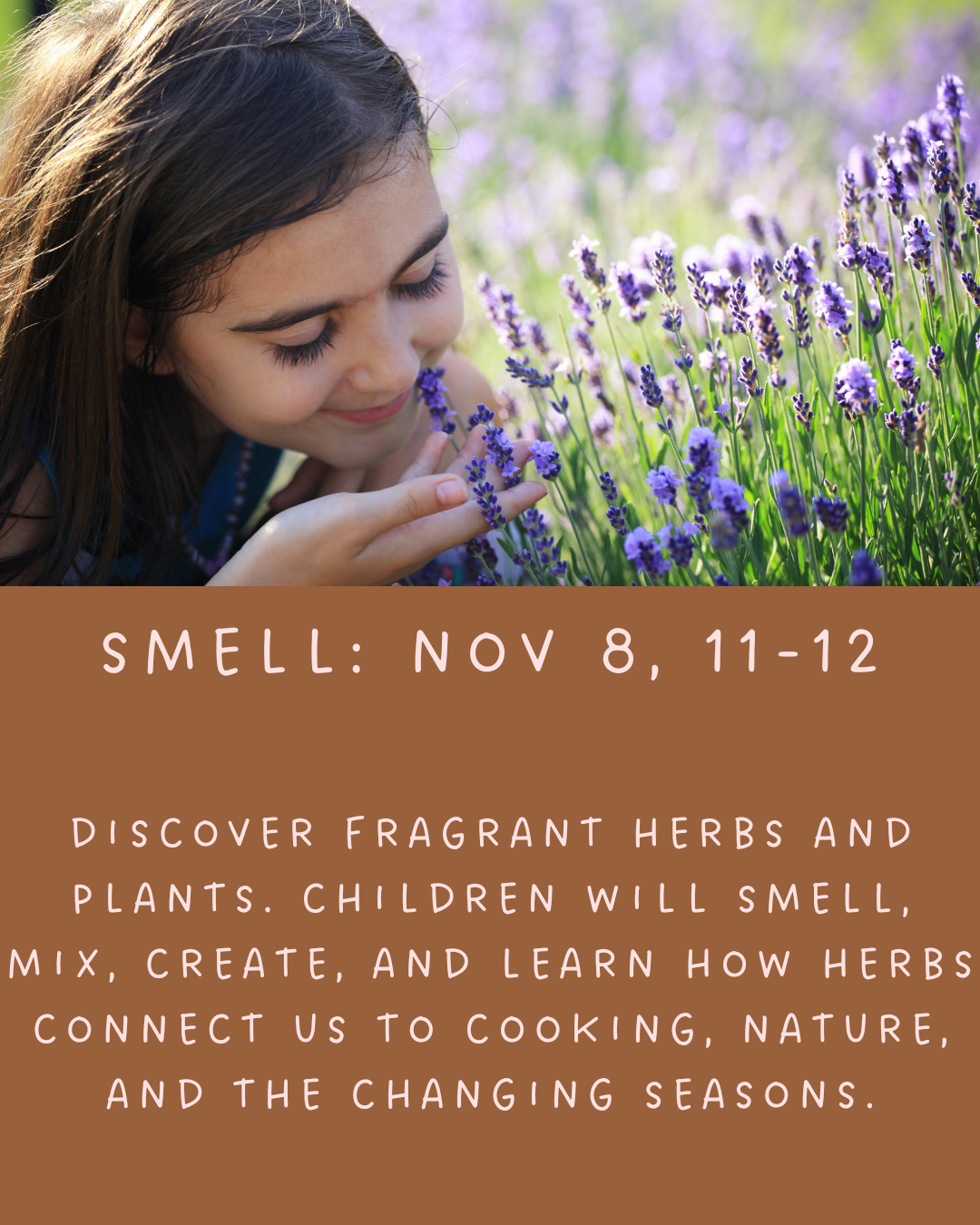 THE SENSORY GARDEN SERIES: Sept. 27th, Oct. 25th, Nov. 8th
