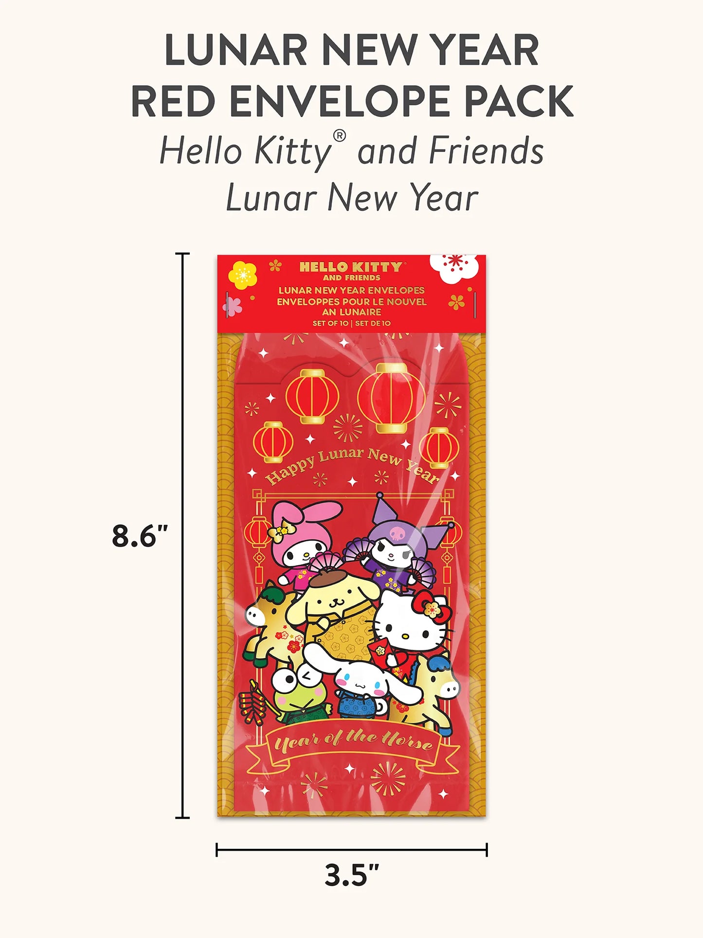 Hello Kitty & Friends Lunar New Year Envelope -10pk