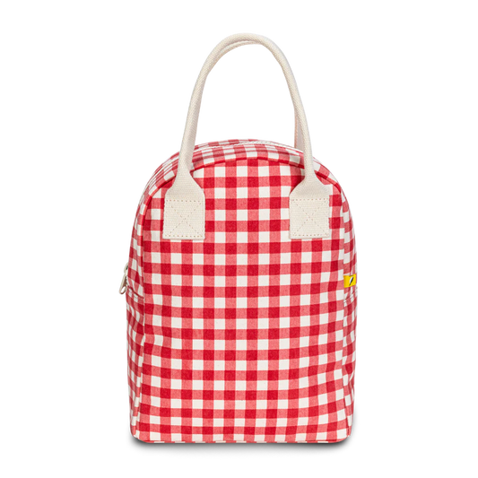 Zipper Lunch Bag in "Red Gingham" by Fluf