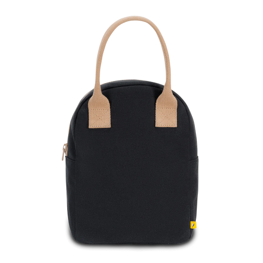 Zipper Lunch Bag in "Black Solid" by Fluf