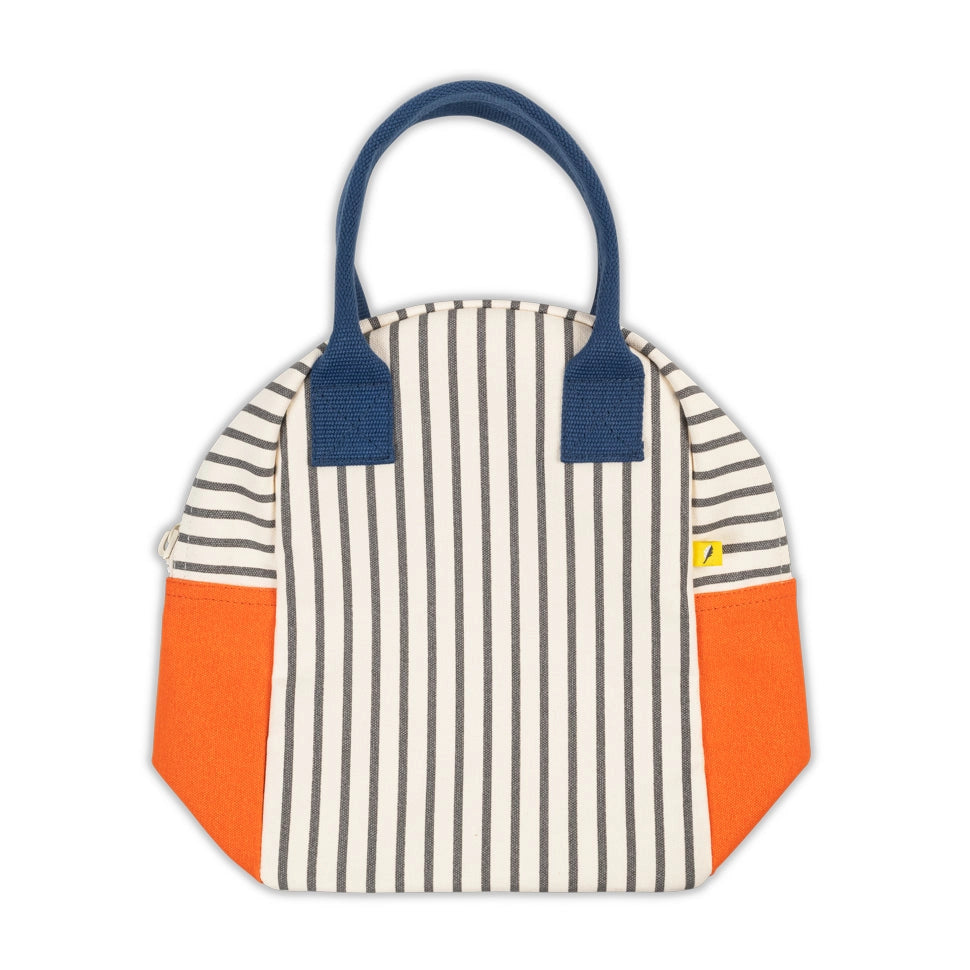 Zipper Lunch Bag in Nautical Pencil Stripe