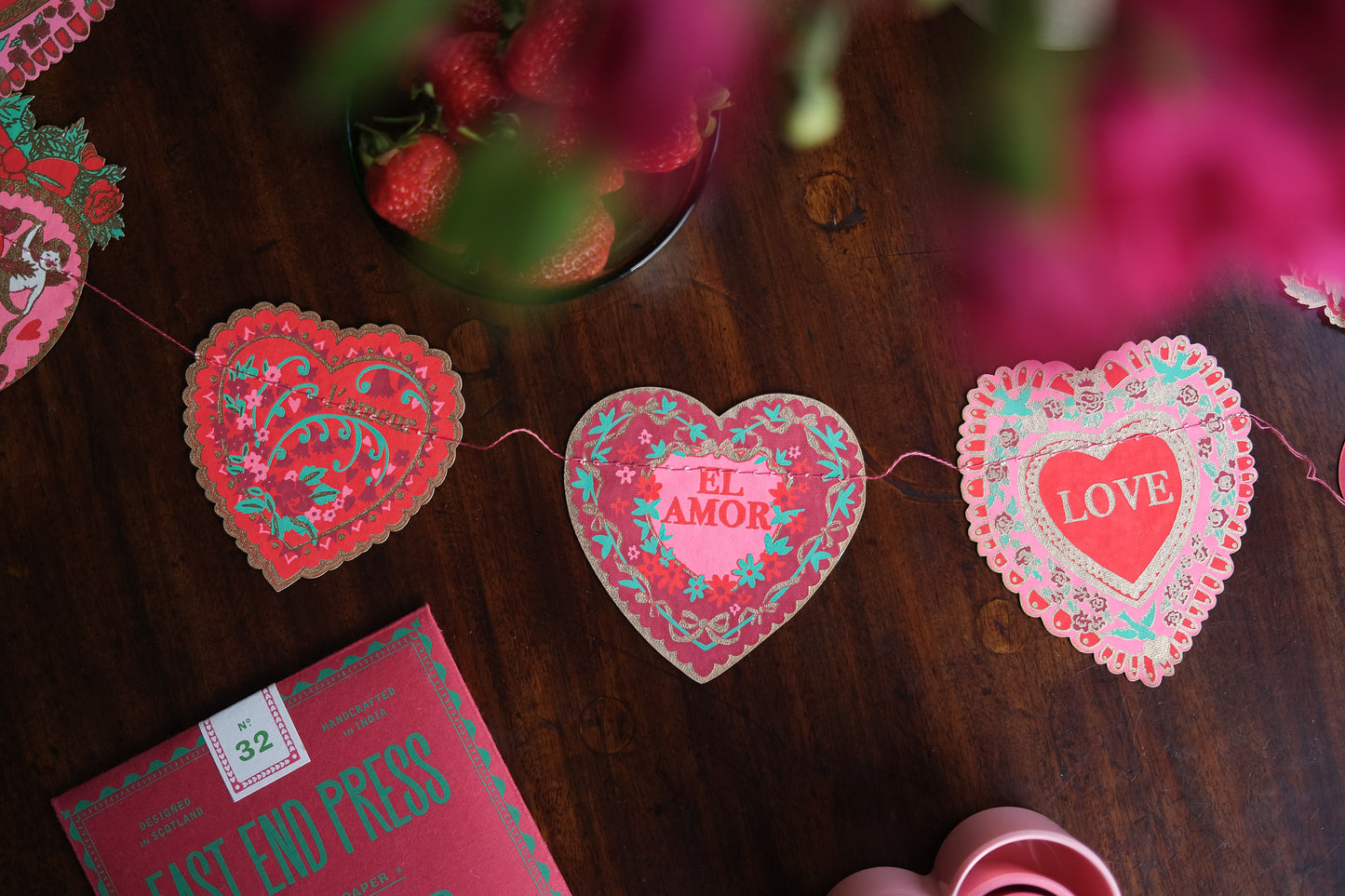 Valentines Sewn Garland by East End Press