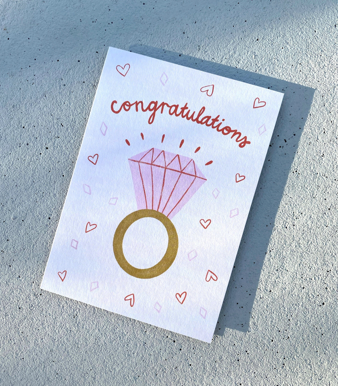 Engagement Ring- Congratulations Card by Lauren Sissons Studio