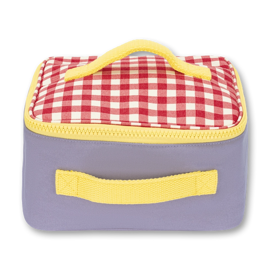 Square Lunch Bag "Gingham Red" by Fluf