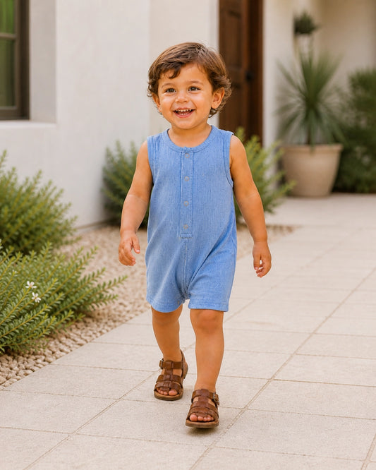 Blue Speckle/Ribbed Shortie