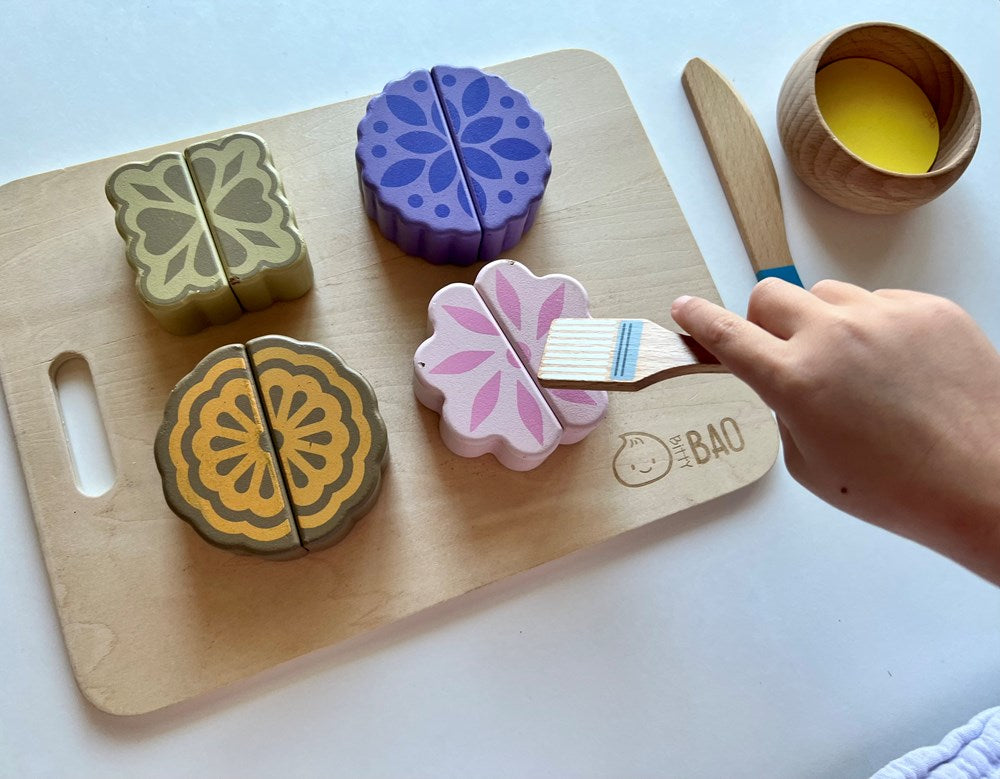 Wooden Moon Cake Toy Set by Bitty Bao