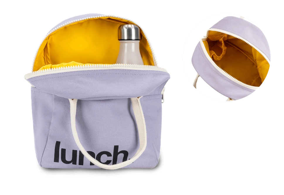 Zipper Lunch Bag "Lunch Lavender" by Fluf