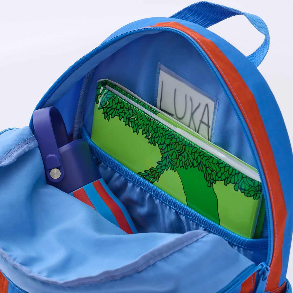 Cook Kid Backpack in Blue & Rust Stripe