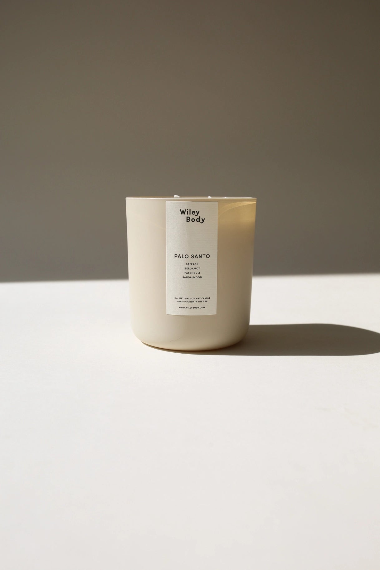 The Candle in Palo Santo by Wiley Body