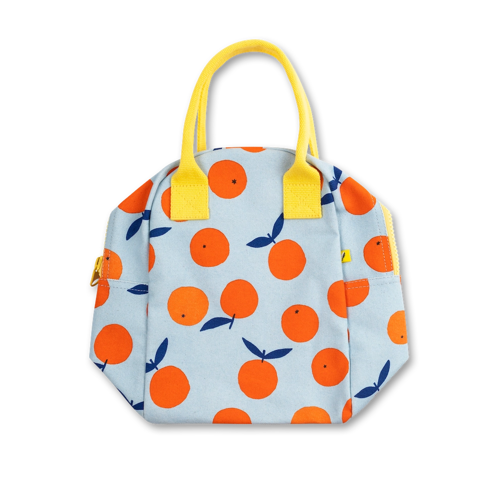 Zipper Lunch Bag in "Oranges" by Fluf