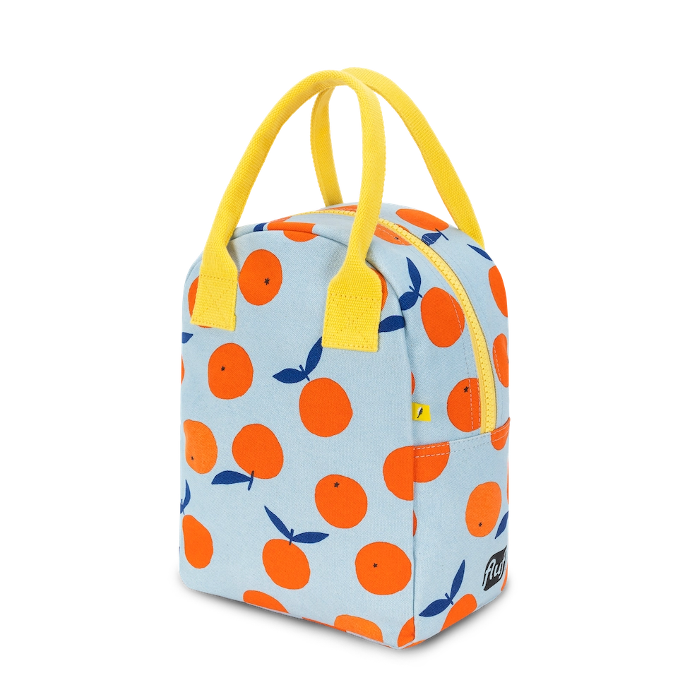 Zipper Lunch Bag in "Oranges" by Fluf