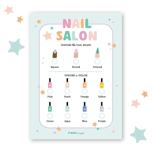 Nail Salon Pretend Play Notepad by Magic Playbook