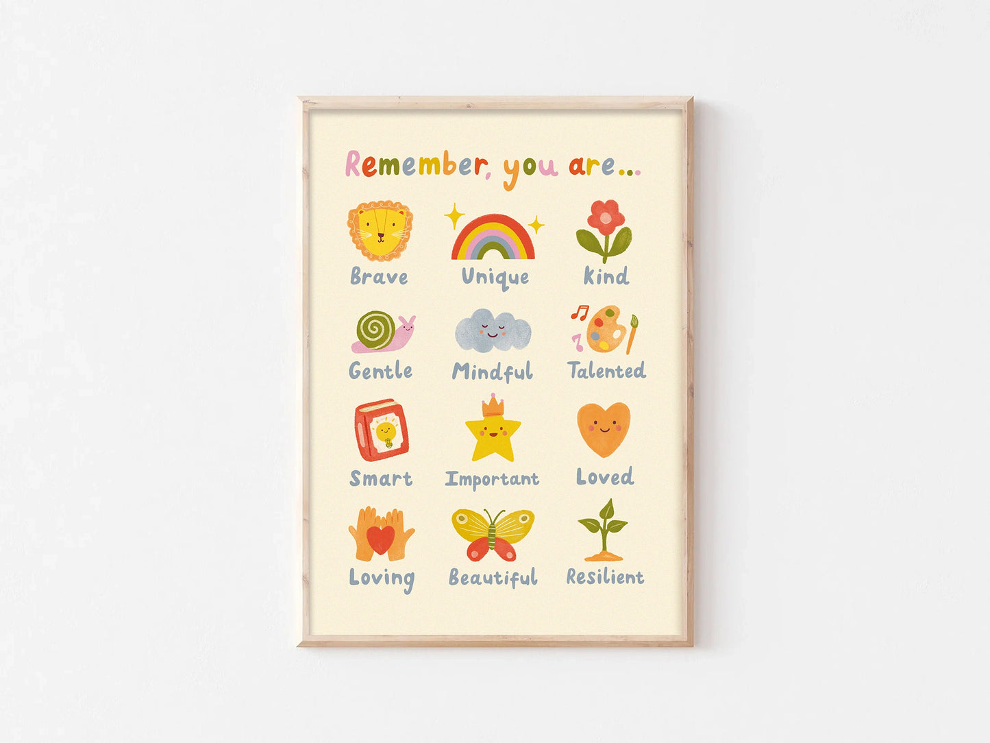 Remember, You Are Print - Modern Educational Kid's Wall Art